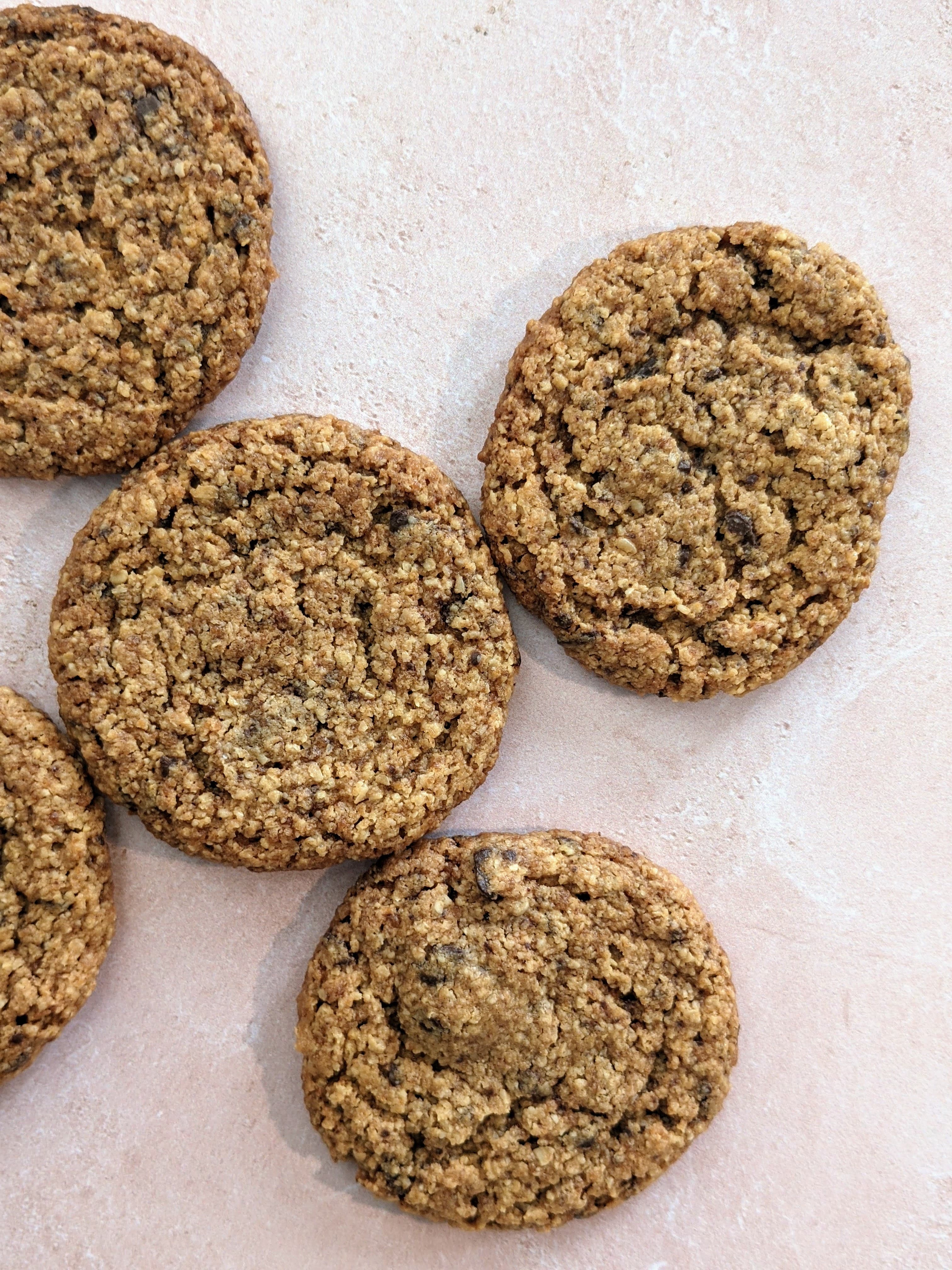 Picture of gluten-free oat and chocolate cookies